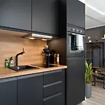 Appartement Federnest - Luxus-studio - Kingsize Boxspringbett - Home-office Mit Monitor Und Drucker - 11 Min Hbf
