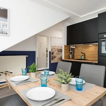 Apartamento Federnest - Luxus-studio - Kingsize Boxspringbett - Home-office Mit Monitor Und Drucker - 11 Min Hbf *