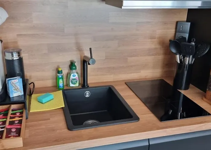 דירה Federnest - Luxus-studio - Kingsize Boxspringbett - Home-office Mit Monitor Und Drucker - 11 Min Hbf