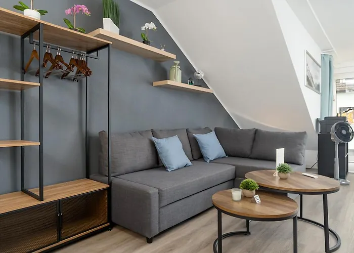 Federnest - Luxus-studio - Kingsize Boxspringbett - Home-office Mit Monitor Und Drucker - 11 Min Hbf דיסבורג