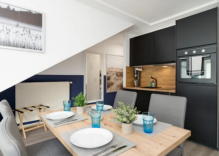 דירה Federnest - Luxus-studio - Kingsize Boxspringbett - Home-office Mit Monitor Und Drucker - 11 Min Hbf *